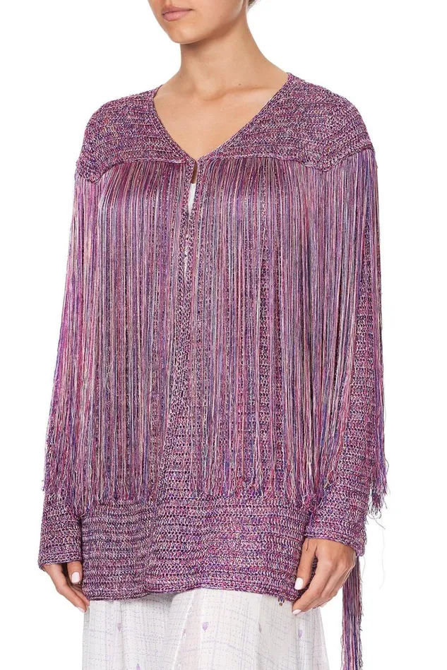 Camilla Knitwear Women Crochet Layering Piece With Long Tassels Tanami Road