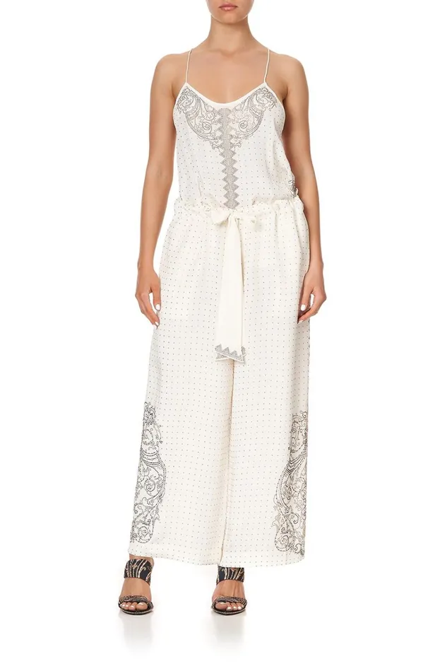 Camilla Modest Clothing Women Lounge Trouser With Tie Waist Luxe Cream