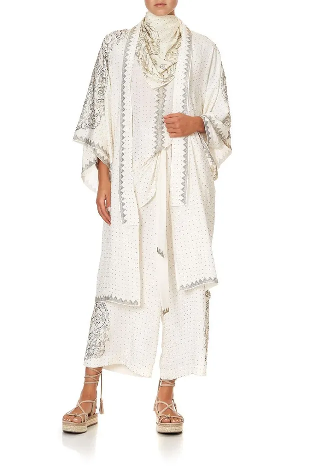 Camilla Modest Clothing Women Lounge Trouser With Tie Waist Luxe Cream