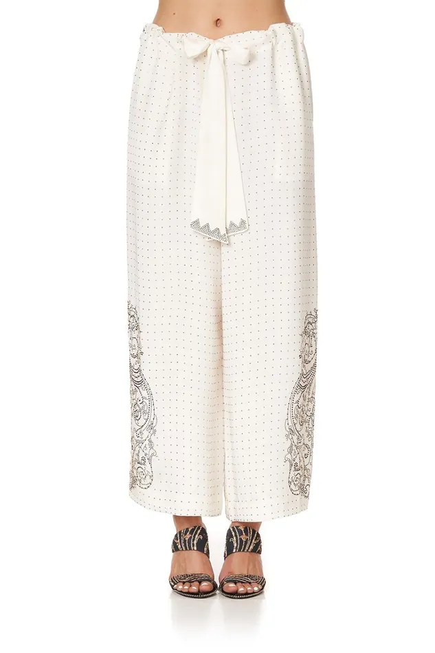 Camilla Modest Clothing Women Lounge Trouser With Tie Waist Luxe Cream