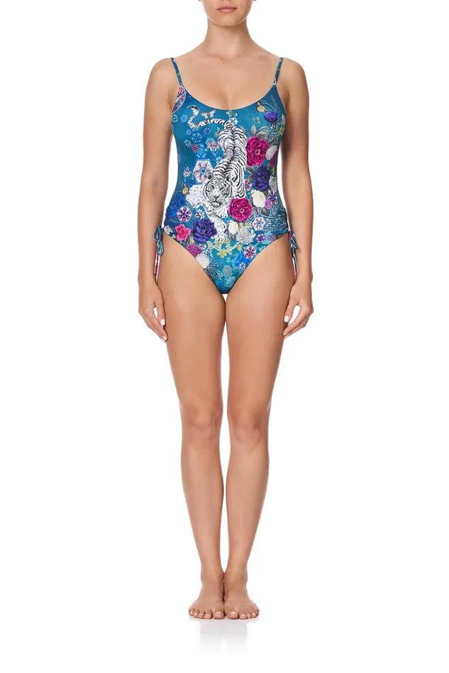 Camilla One Pieces Women Scoop Neck Lace Up Side One Piece Lunar Gazing