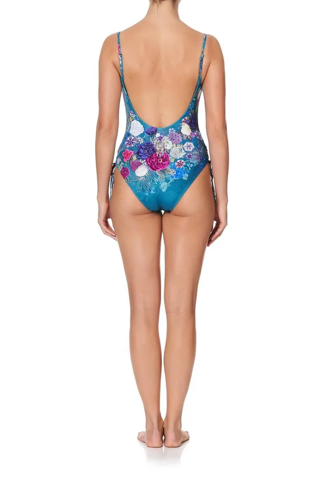 Camilla One Pieces Women Scoop Neck Lace Up Side One Piece Lunar Gazing