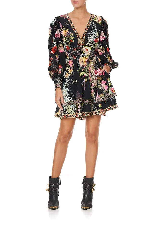 Camilla Party Dresses Women Button Front Frill Dress Hampton Hive