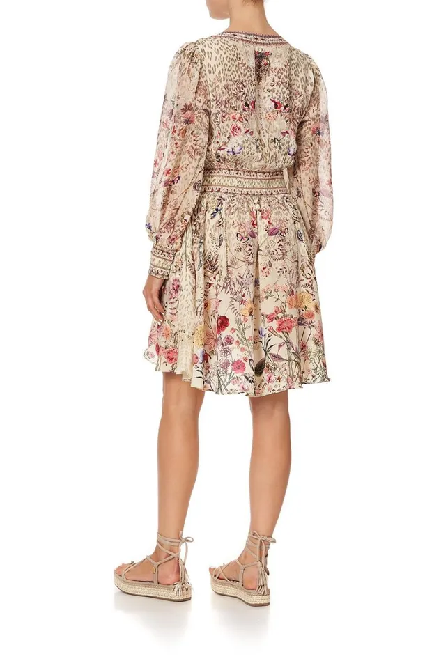 Camilla Party Dresses Women Lace Up Shirred Waist Dress Drifting Dreamer