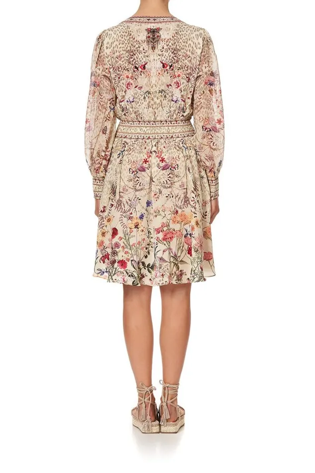 Camilla Party Dresses Women Lace Up Shirred Waist Dress Drifting Dreamer