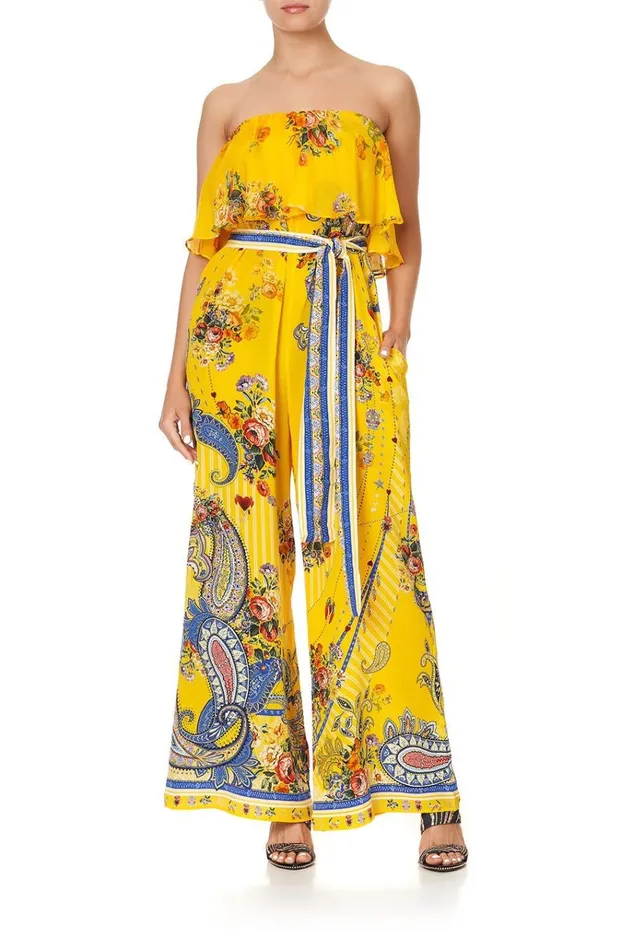 Camilla Playsuits and Jumpsuits Women Strapless Jumpsuit With Frill Own Muse
