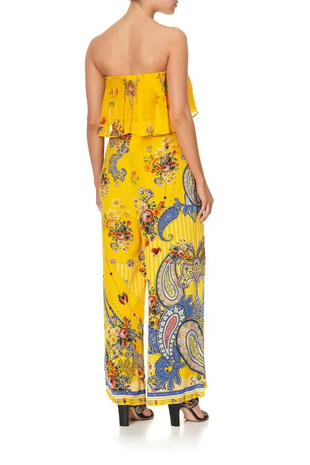 Camilla Playsuits and Jumpsuits Women Strapless Jumpsuit With Frill Own Muse