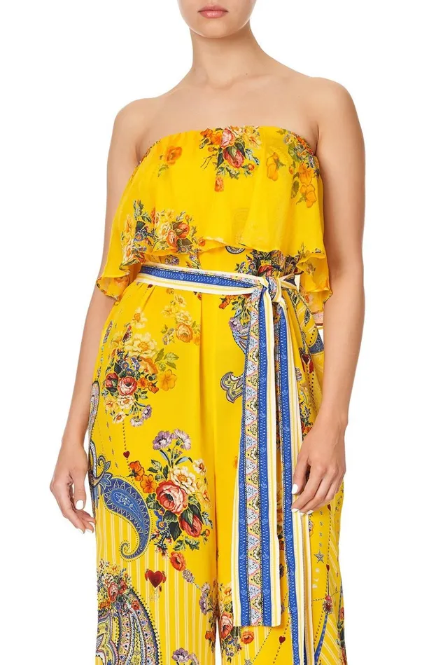 Camilla Playsuits and Jumpsuits Women Strapless Jumpsuit With Frill Own Muse