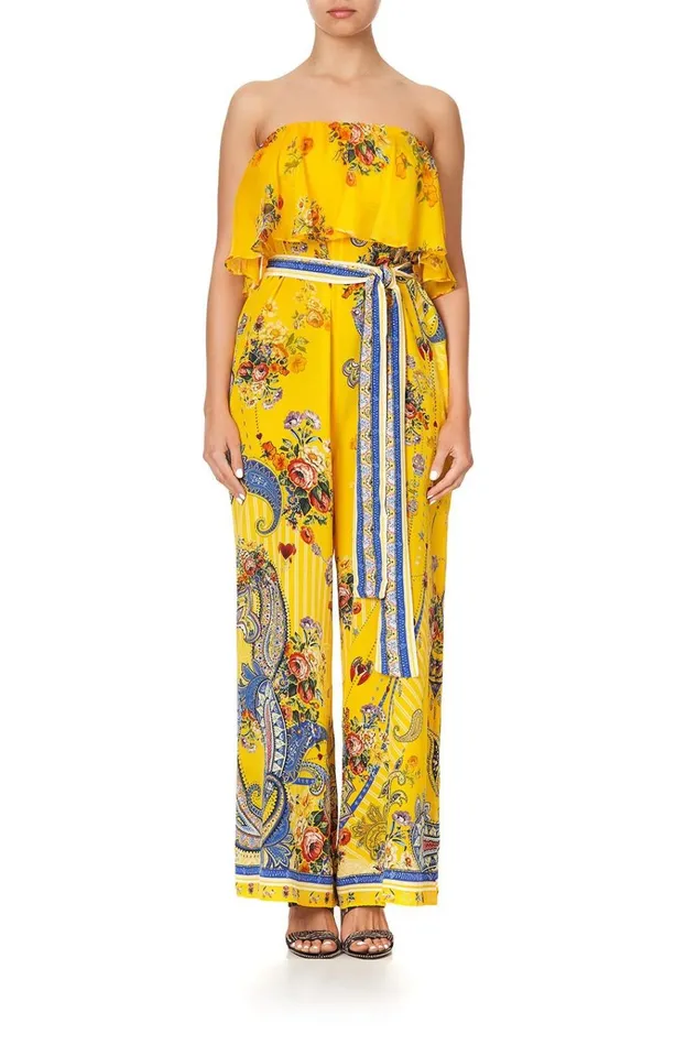 Camilla Playsuits and Jumpsuits Women Strapless Jumpsuit With Frill Own Muse