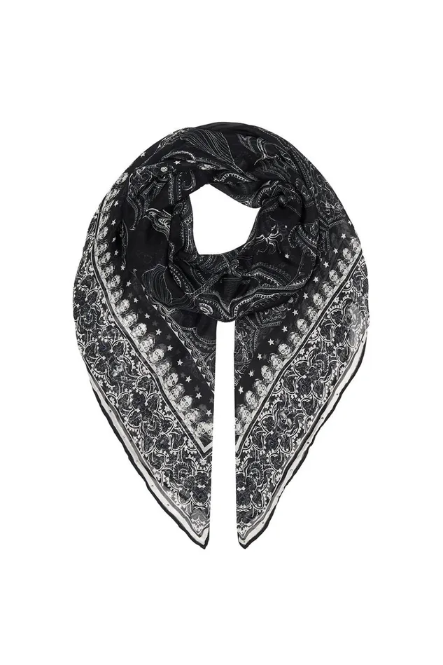Camilla Scarves Women Oversized Silk Scarf Midnight Pearl
