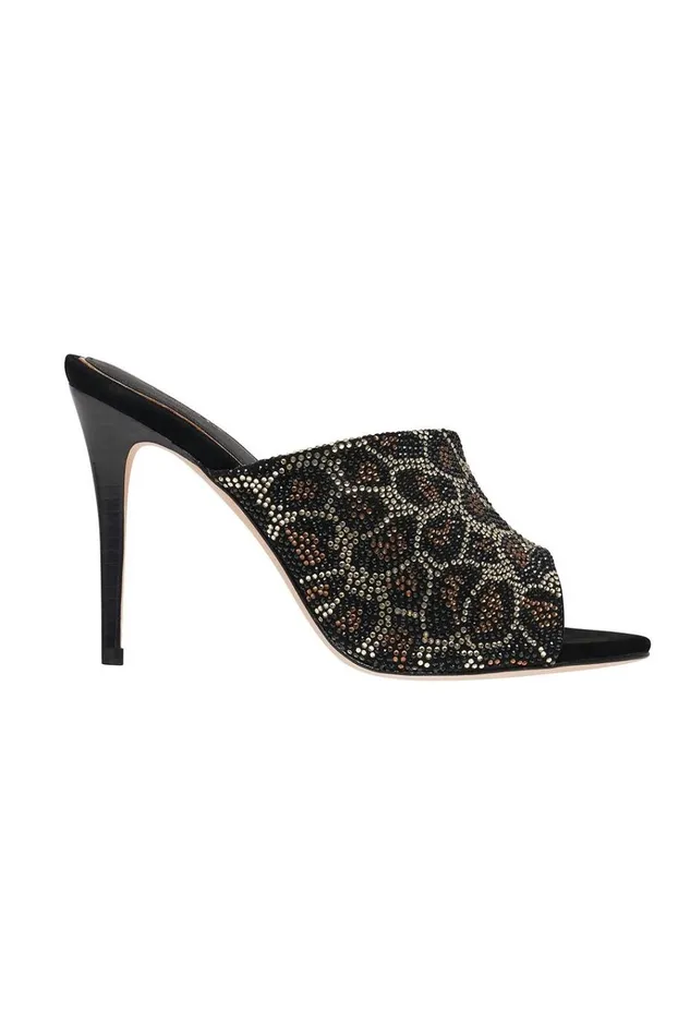 Camilla Shoes Women Crystal Animal Heeled Mule Lady Lodge