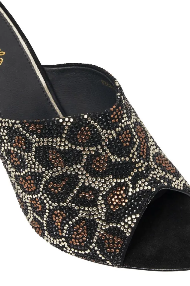 Camilla Shoes Women Crystal Animal Heeled Mule Lady Lodge