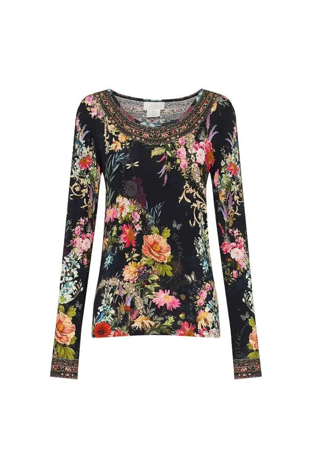 Camilla Tees Women Long Sleeve Fitted Top Hampton Hive
