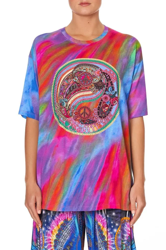 Camilla Tees Women Oversize Band Tee Psychedelica