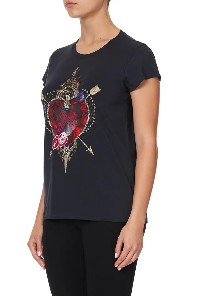 Camilla Tees Women Slim Fit Round Neck Tshirt Mirror Mirror