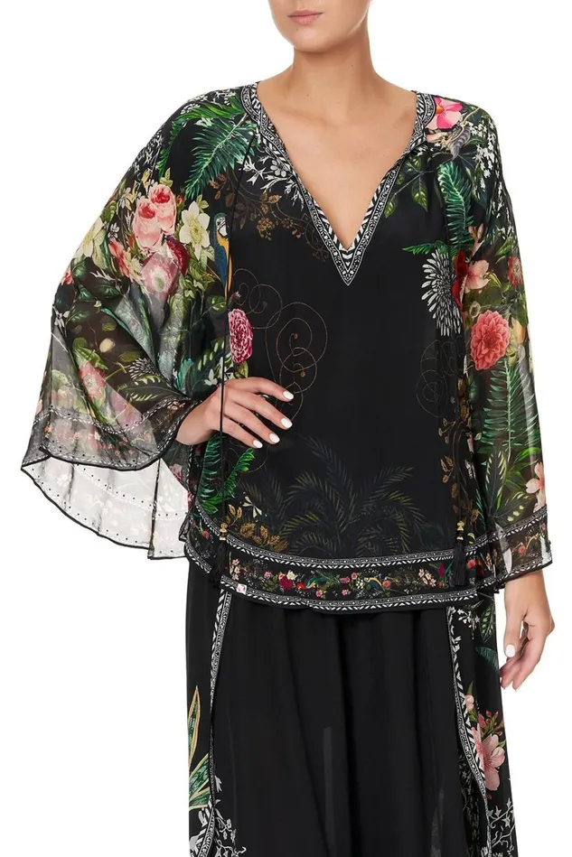 Camilla Tops Women Blouse With Cape Sleeve Raised With Wolves