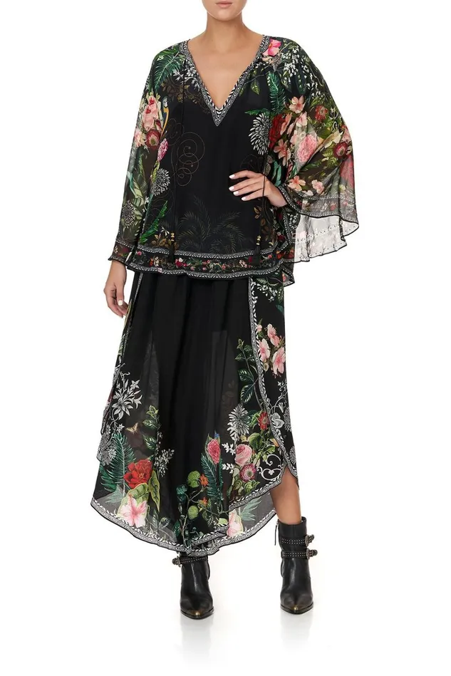 Camilla Tops Women Blouse With Cape Sleeve Raised With Wolves