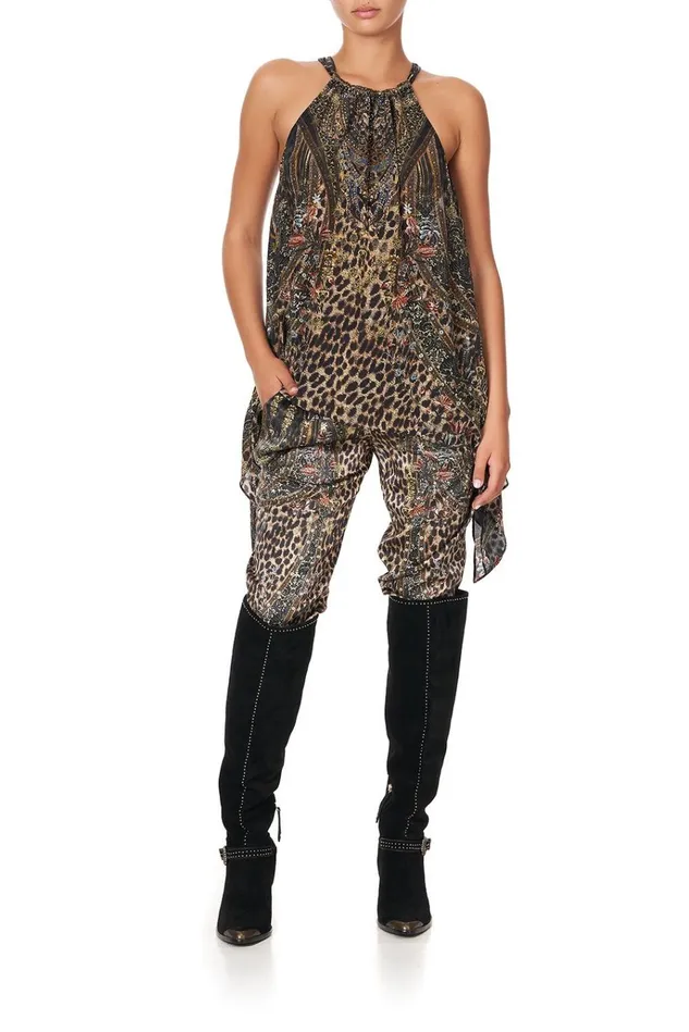 Camilla Tops Women Drawstring Neck Tank Abingdon Palace