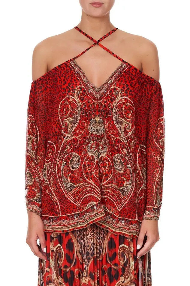 Camilla Tops Women Keyhole Off Shoulder Blouse Slave To The Rhythm