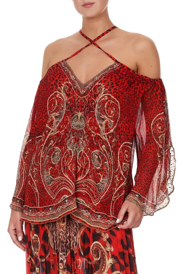 Camilla Tops Women Keyhole Off Shoulder Blouse Slave To The Rhythm