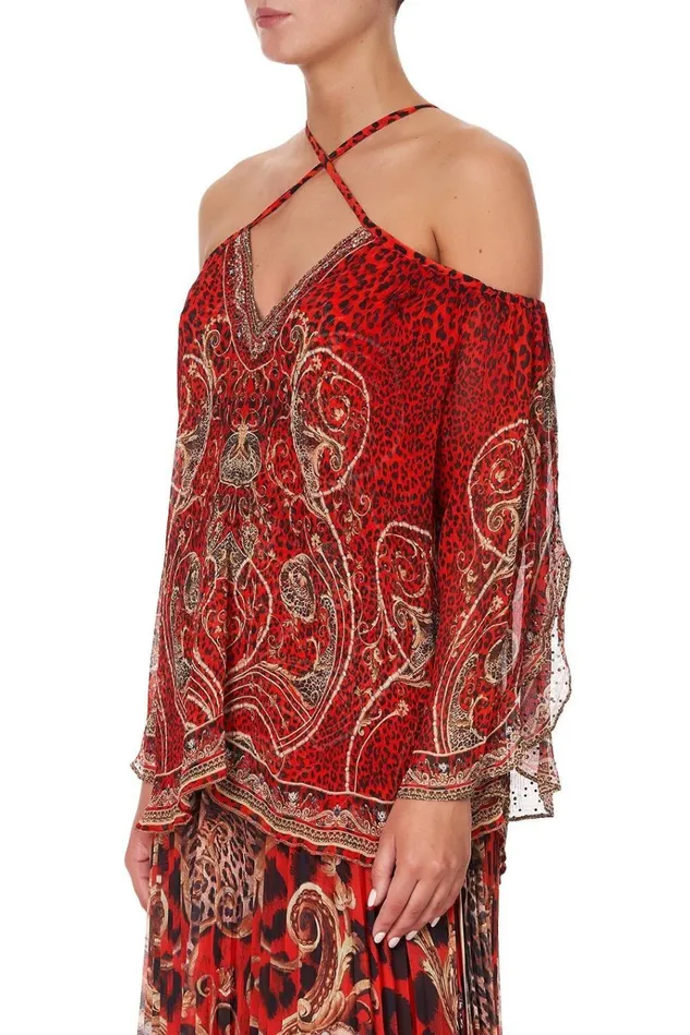 Camilla Tops Women Keyhole Off Shoulder Blouse Slave To The Rhythm