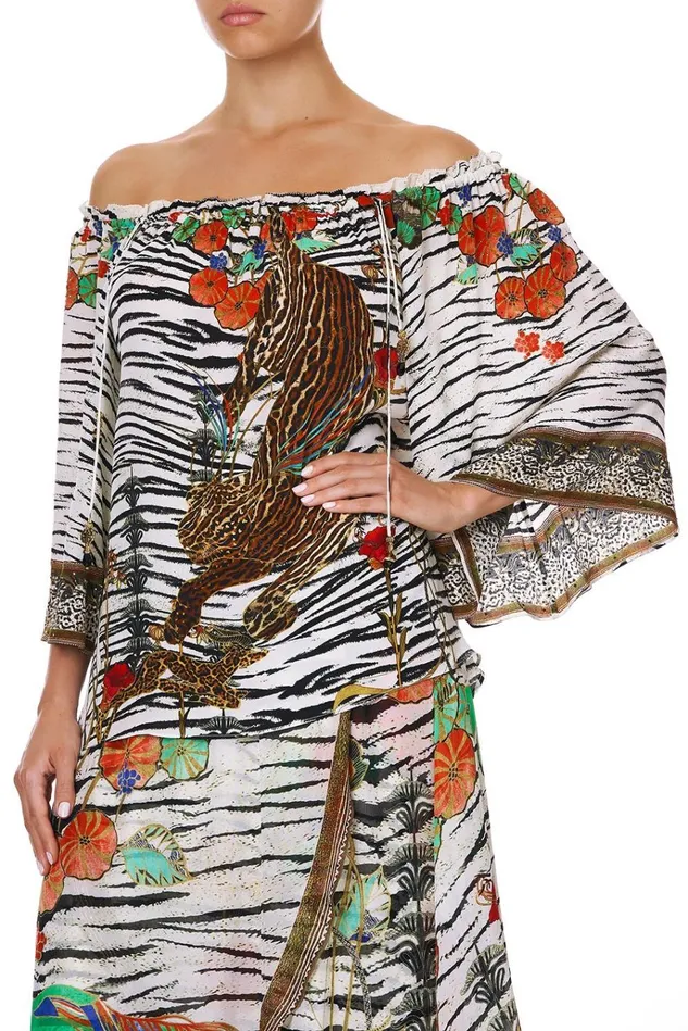 Camilla Tops Women Off Shoulder Flare Blouse Cosmic Conflict
