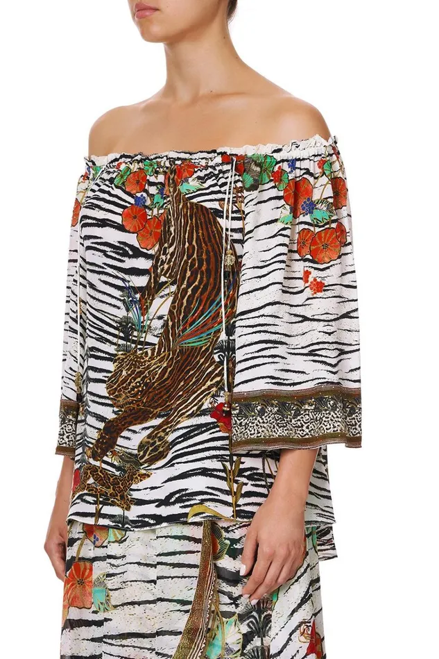 Camilla Tops Women Off Shoulder Flare Blouse Cosmic Conflict