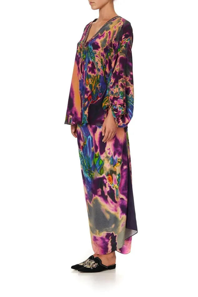 Camilla Tops Women Panel Sleeve Blouse Acid Abbey