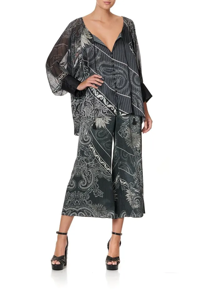 Camilla Tops Women Raglan Sleeve Button Up Top Tale Of The Fire Bird