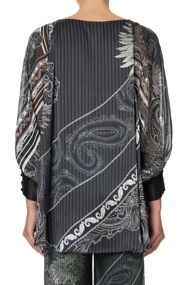 Camilla Tops Women Raglan Sleeve Button Up Top Tale Of The Fire Bird
