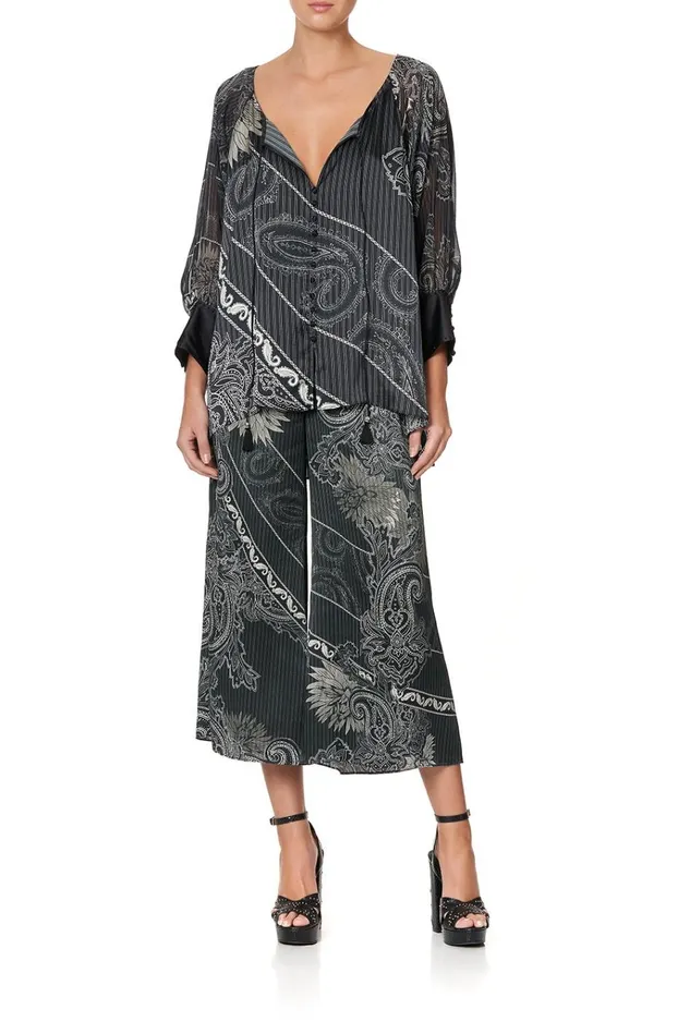 Camilla Tops Women Raglan Sleeve Button Up Top Tale Of The Fire Bird