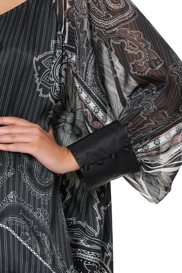 Camilla Tops Women Raglan Sleeve Button Up Top Tale Of The Fire Bird
