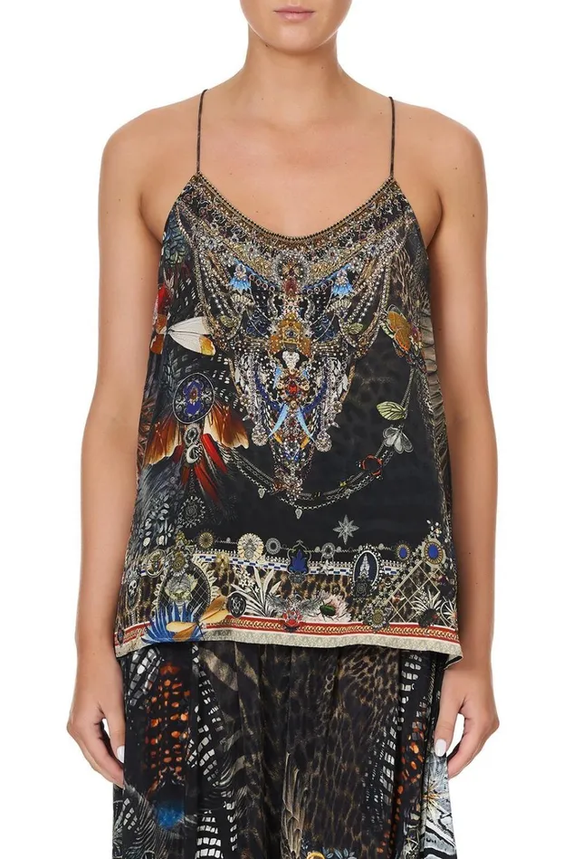 Camilla Tops Women T Back Shoestring Top Treasure Chaser