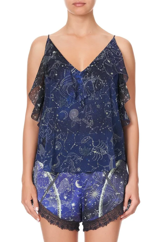 Camilla Tops Women Top With Neckline Frill Its A Sign