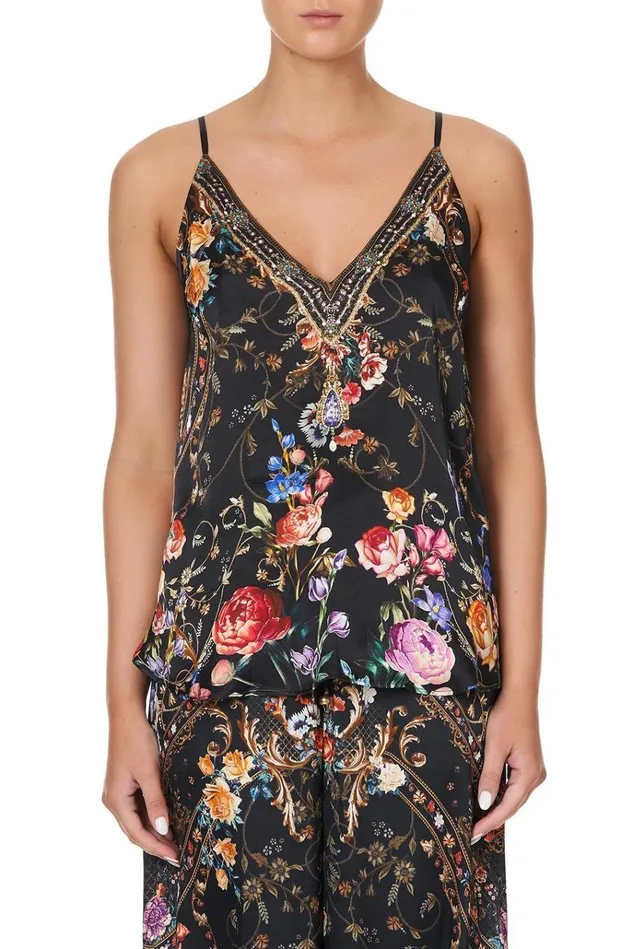 Camilla Tops Women V Neck Cami Blushing Manor