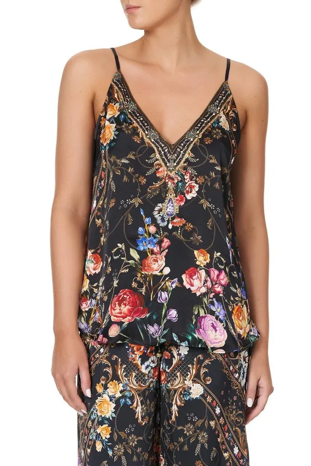 Camilla Tops Women V Neck Cami Blushing Manor