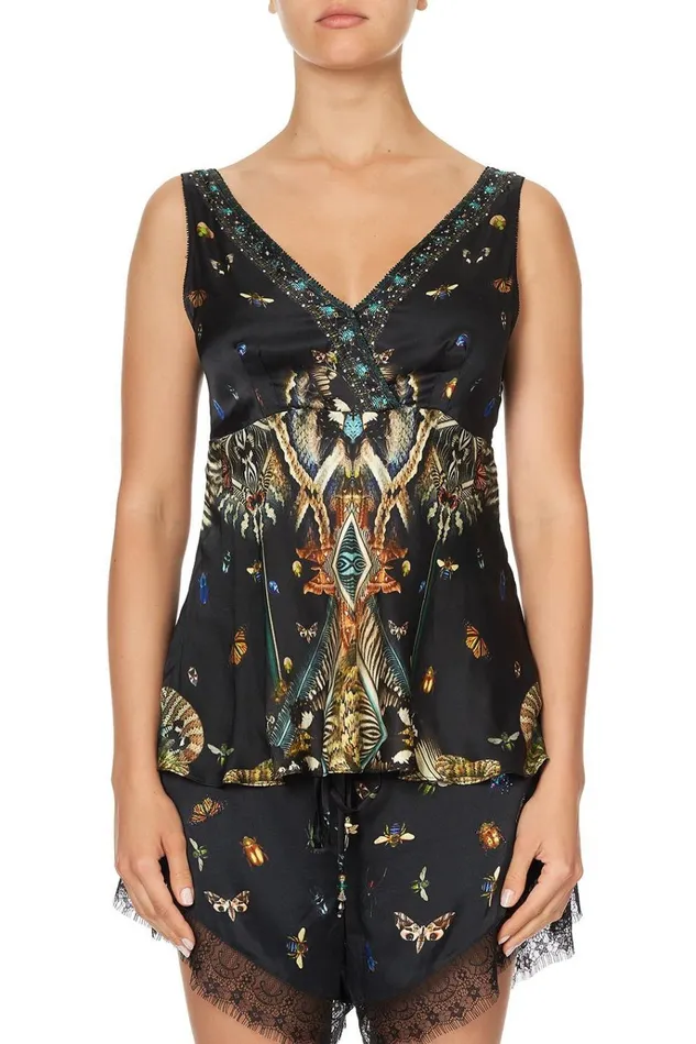 Camilla Tops Women Wide Strap Cross Front Cami Maternal Instinct