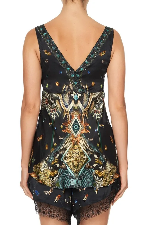 Camilla Tops Women Wide Strap Cross Front Cami Maternal Instinct