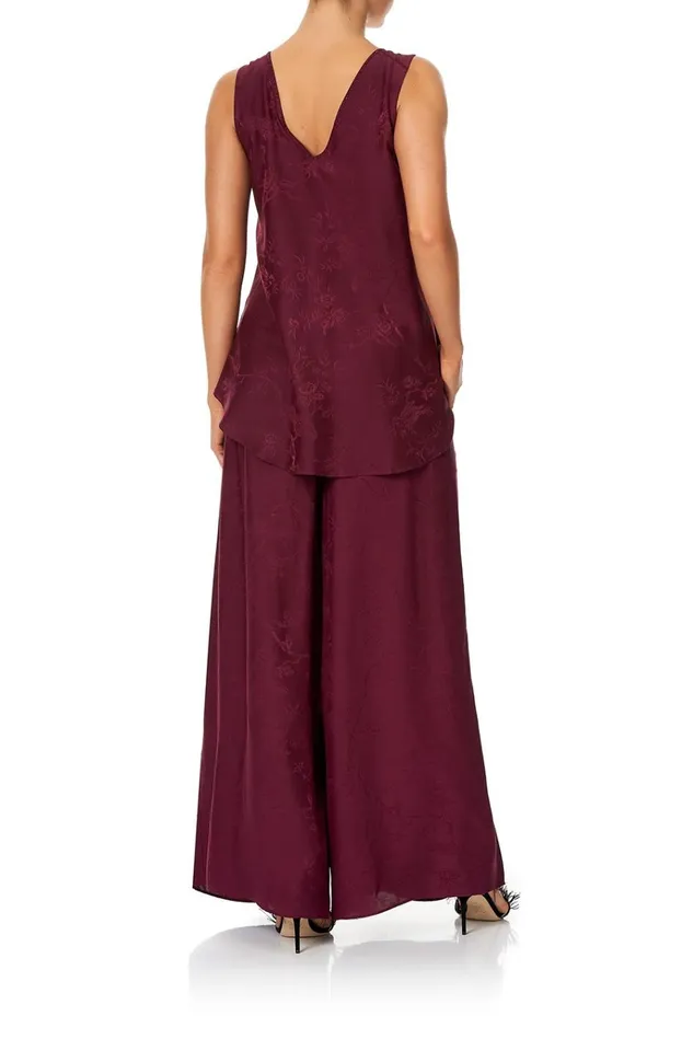 Camilla Tops Women Wide Strap URing Top Burgundy