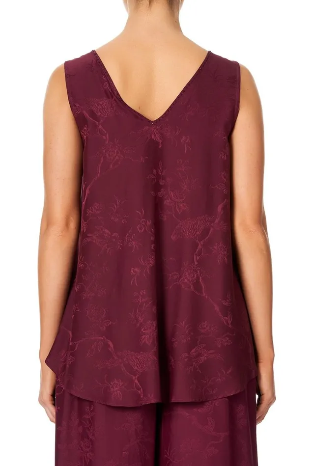 Camilla Tops Women Wide Strap URing Top Burgundy