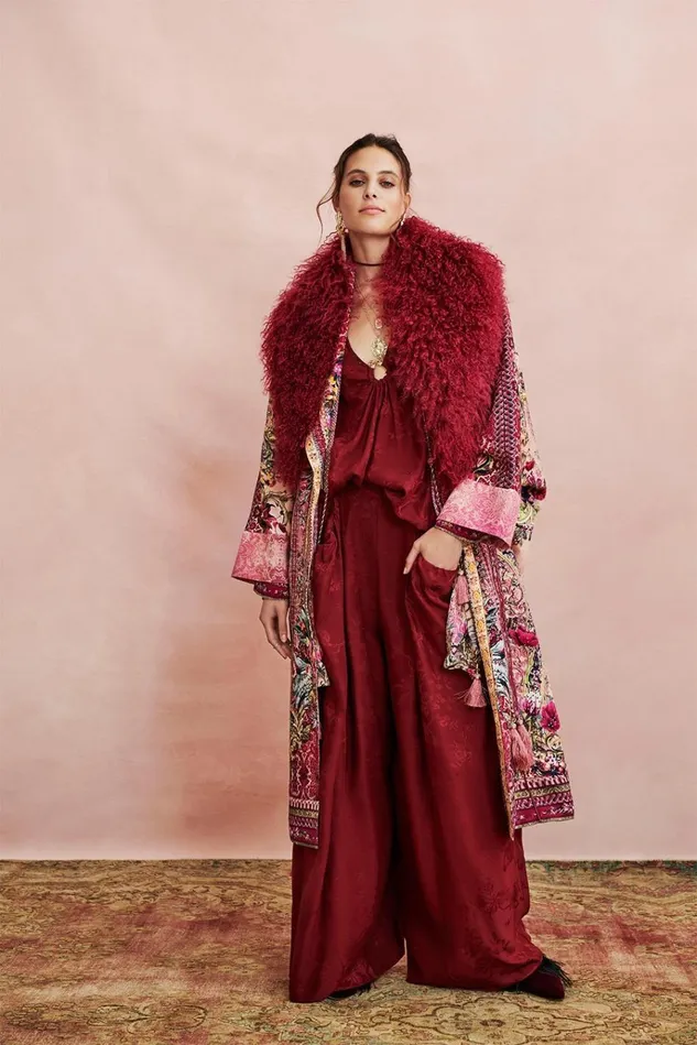 Camilla Tops Women Wide Strap URing Top Burgundy