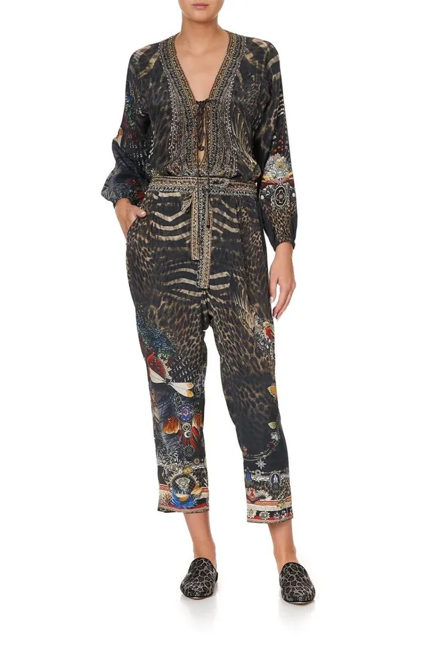Camilla Trousers and Leggings Women Drop Crotch Slim Leg Pant Treasure Chaser