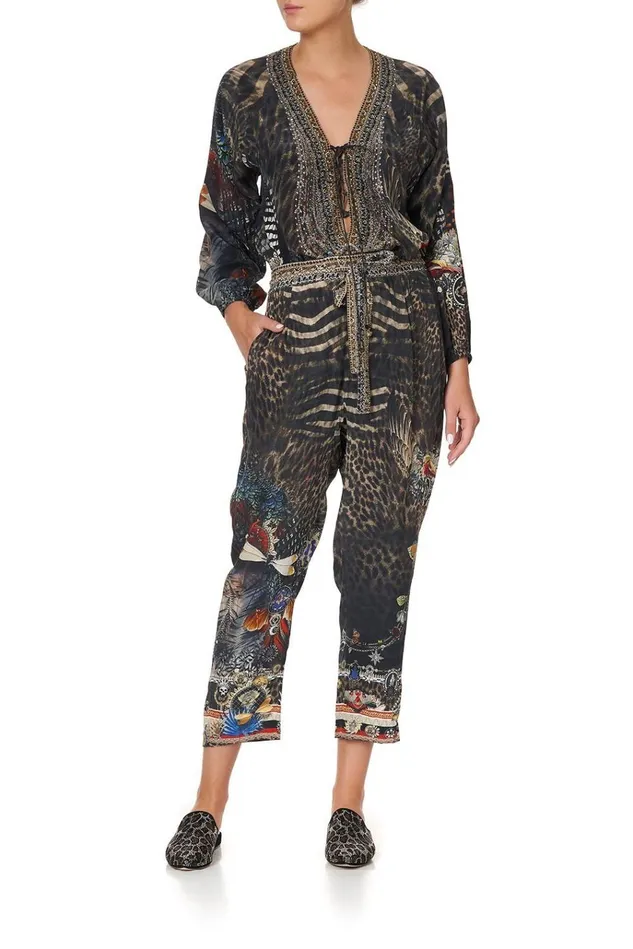 Camilla Trousers and Leggings Women Drop Crotch Slim Leg Pant Treasure Chaser