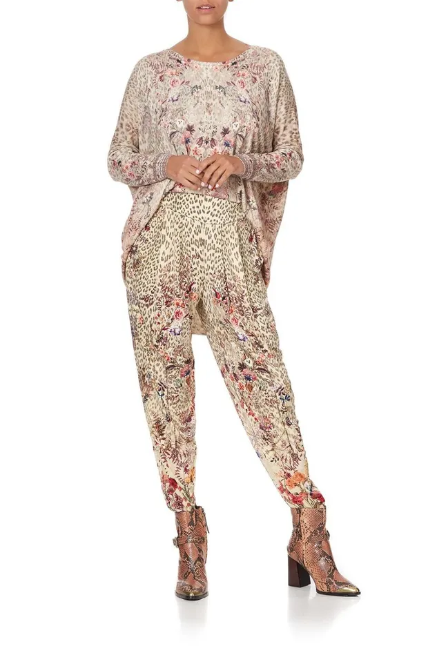 Camilla Trousers and Leggings Women Harem Pants With Front Pleats Drifting Dreamer