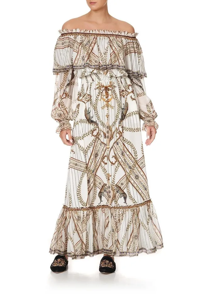 Camilla Wedding Guest Dresses Women Ruffle Hem Long Dress Mind Your Manor