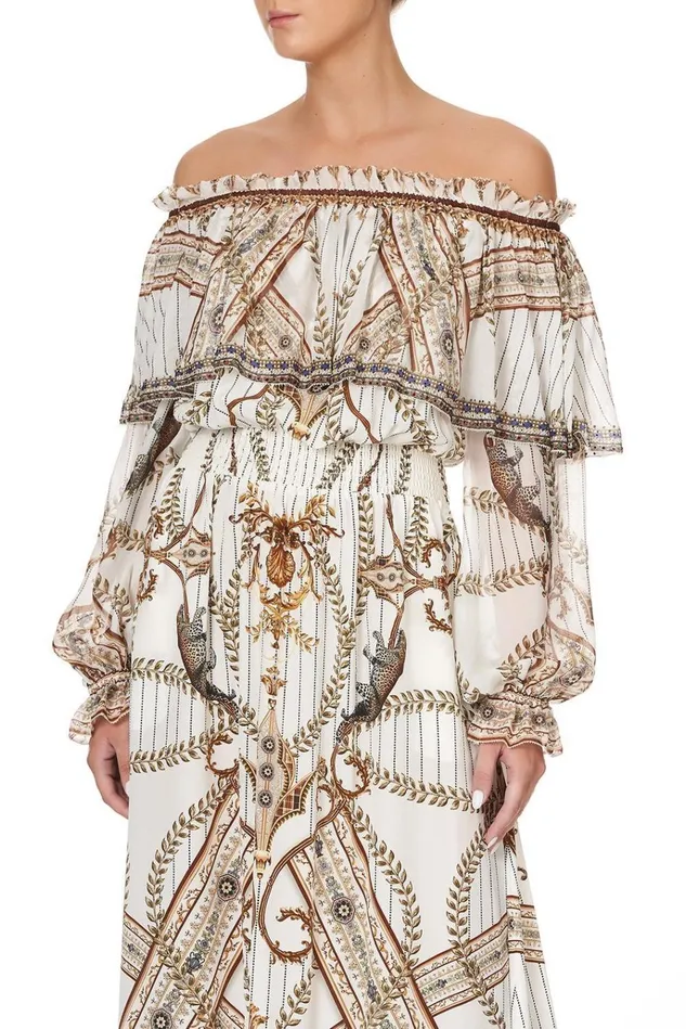 Camilla Wedding Guest Dresses Women Ruffle Hem Long Dress Mind Your Manor