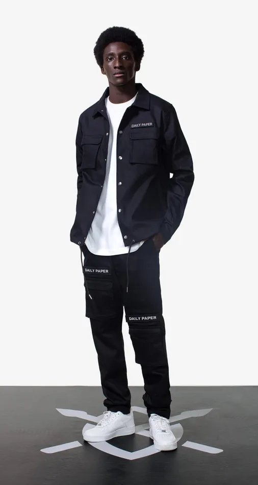 Cargo Coach Jacket Black Black Men Daily Paper Jackets