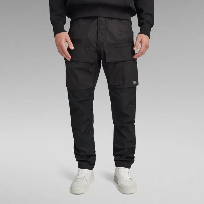 Cargos and Chinos Men GStar RAW 3D Regular Tapered Cargo Pants Dark Black