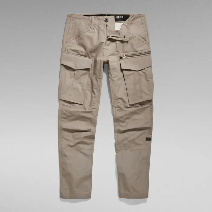 Cargos and Chinos Men GStar RAW Rovic Zip 3D Regular Tapered Pants Elephant Skin