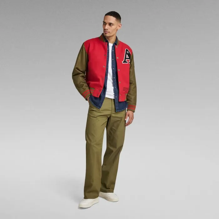 Cargos and Chinos Men GStar RAW Unisex Modson Straight Chino Dark Olive